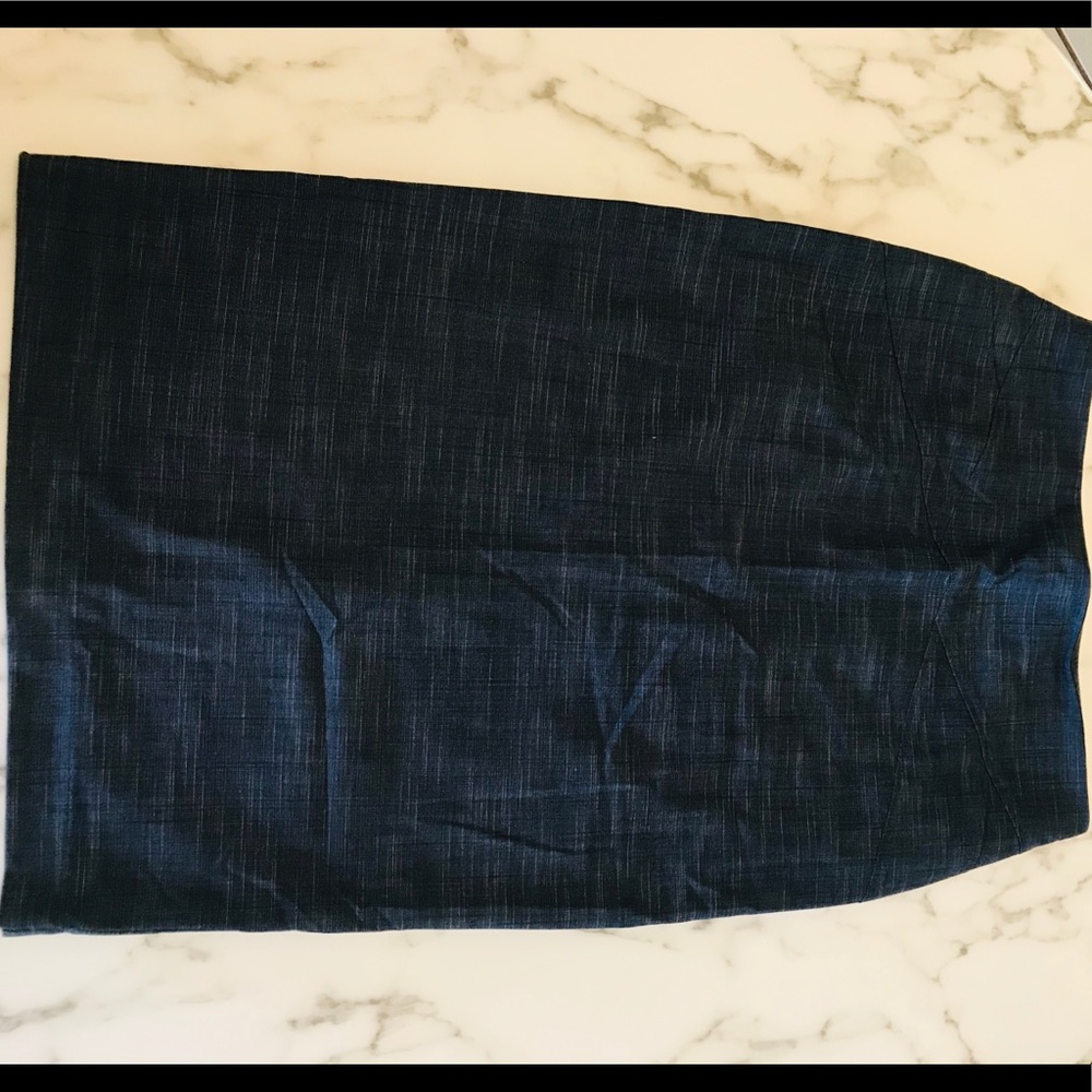 NY&Co dark chambray midi pencil skirt